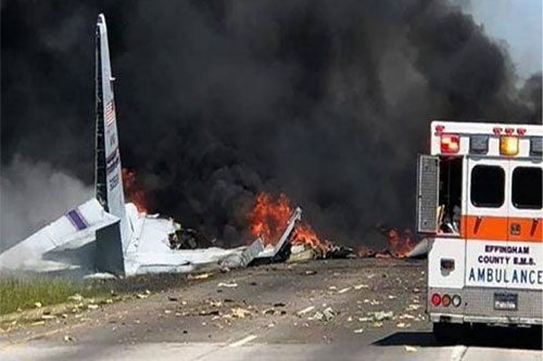 El avión militar estrellado Nueve personas fallecieron en el siniestro en Georgia